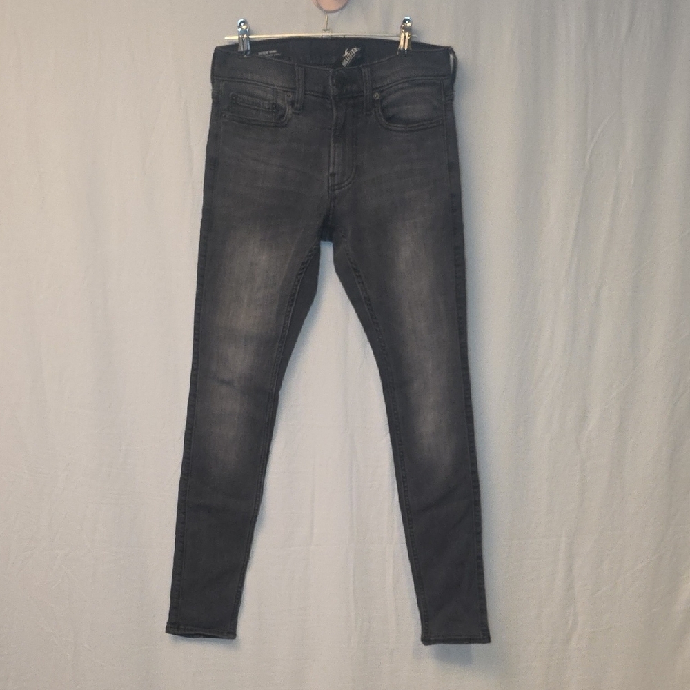 Hollister Men's Charcoal Advanced Stretch Skinny Jeans